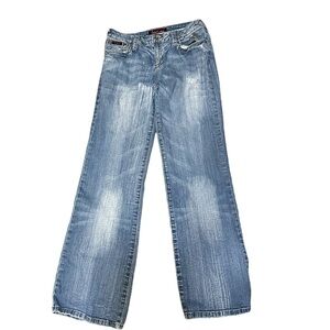 Baby Phat Distressed Wide Leg Jeans Size 11